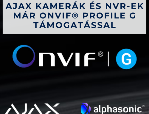 AJAX kamerák és NVR-ek már ONVIF Profile G támogatással